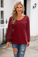 Load image into Gallery viewer, V-Neck Long Raglan Sleeve Top