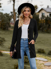 Load image into Gallery viewer, Ribbed Button-UP Caradigan with Pockets