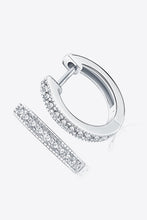 Load image into Gallery viewer, Inlaid Moissanite Hoop Earrings