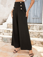 Load image into Gallery viewer, Buttoned High Waist Relax Fit Long Pants