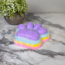 Load image into Gallery viewer, Squishy Toy - Giant Paw Taba - Rainbow Purple Paw
