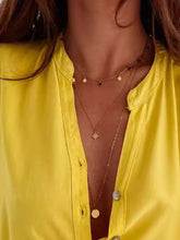 Load image into Gallery viewer, Half Button Notched Half Sleeve Blouse
