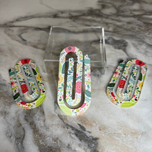 Load image into Gallery viewer, Jumbo Paperclip - White Background Floral
