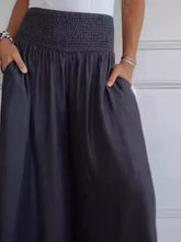 Load image into Gallery viewer, Full Size Smocked Wide Leg Pants with Pockets
