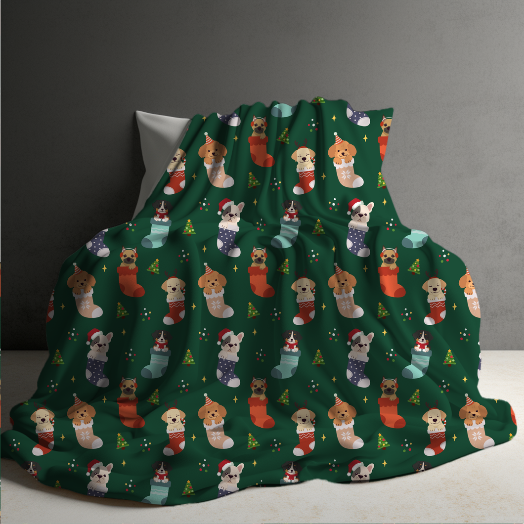 Blanket - Christmas - Dog Stocking - PREORDER ENDS 10/10
