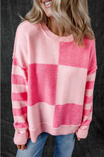 Load image into Gallery viewer, Exposed Seam Round Neck Sweater
