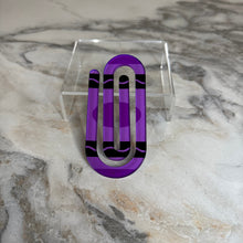 Load image into Gallery viewer, Jumbo Paperclip - Purple Crayon
