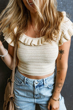 Load image into Gallery viewer, Ruffled Scoop Neck Knit Top
