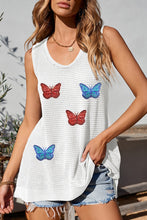 Load image into Gallery viewer, Sequin Butterfly Round Neck Tank
