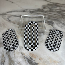 Load image into Gallery viewer, Jumbo Paperclip - Black White Checker
