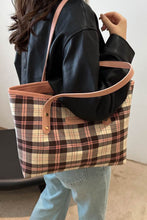 Load image into Gallery viewer, Plaid PU Leather Tote Bag
