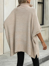 Load image into Gallery viewer, Slit Quarter Zip Half Sleeve Sweater
