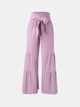 Load image into Gallery viewer, Tied Ruched Wide Leg Pants
