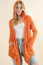 Load image into Gallery viewer, And The Why Full Size Thermal Hooded Open Front Cardigan with Pockets
