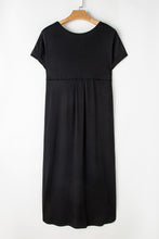 Load image into Gallery viewer, Slit Round Neck Short Sleeve Maxi Dress
