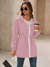 Load image into Gallery viewer, Ivy Lane Outdoor Waterproof Long Sleeve Hooded Windbreaker
