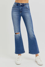 Load image into Gallery viewer, RISEN Full Size Distressed High Rise Crop Flare Jeans
