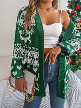 Load image into Gallery viewer, Pocketed Open Front Long Sleeve Cardigan
