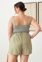 Load image into Gallery viewer, Zenobia Plus Size Half Elastic Waist Shorts with Pockets
