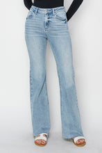 Load image into Gallery viewer, RISEN Full Size High Rise Raw Cut Hem Bootcut Jeans
