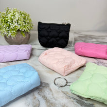 Load image into Gallery viewer, Mini Pouch - Stitched Hearts, Mint
