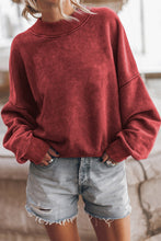 Load image into Gallery viewer, Round Neck Dropped Shoulder Sweatshirt
