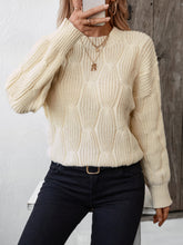 Load image into Gallery viewer, Round Neck Dropped Shoulder Sweater
