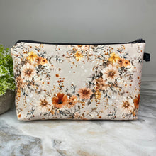 Load image into Gallery viewer, Pouch - Floral Tan Orange
