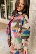Load image into Gallery viewer, Geometric Button Up Long Sleeve Jacket

