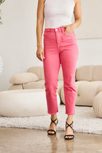 Load image into Gallery viewer, RFM Crop Dylan Full Size Tummy Control High Waist Raw Hem Jeans
