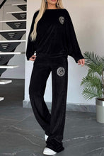 Load image into Gallery viewer, Full Size Boat Neck Long Sleeve Top and Pants Set
