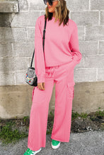 Load image into Gallery viewer, Full Size Round Neck Long Sleeve Top and Drawstring Pants Set
