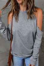 Load image into Gallery viewer, Cold Shoulder Long Sleeve Sweatshirt
