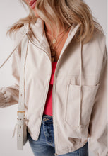 Load image into Gallery viewer, Pocketed Zip Up Long Sleeve Hooded Jacket
