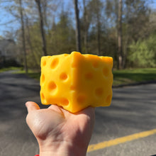 Load image into Gallery viewer, Stress Squishy Toy - Cheese Cube, Jumbo
