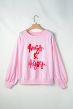 Load image into Gallery viewer, Valentine’s Day HUG AND KISSES Round Neck Sweatshirt

