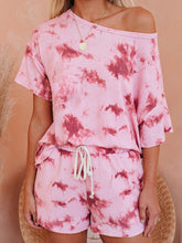 Load image into Gallery viewer, Tie-Dye Half Sleeve Top and Shorts Set
