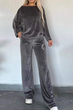 Load image into Gallery viewer, Full Size Boat Neck Long Sleeve Top and Pants Set
