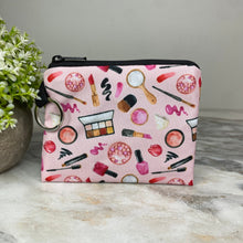 Load image into Gallery viewer, Mini Pouch - Makeup Lipstick Eye Shadow on Pink
