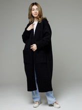 Load image into Gallery viewer, Pocketed Open Front Dropped Shoulder Cardigan
