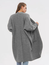 Load image into Gallery viewer, Pocketed Open Front Long Sleeve Longline Cardigan

