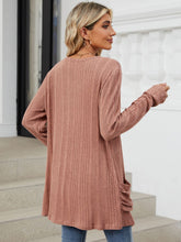 Load image into Gallery viewer, Pocketed Open Front Long Sleeve Cardigan
