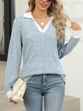 Load image into Gallery viewer, Johnny Collar Long Sleeve T-Shirt
