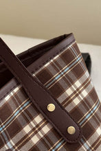 Load image into Gallery viewer, Plaid PU Leather Tote Bag
