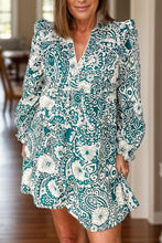 Load image into Gallery viewer, Plus Size Ruffled Printed Flounce Sleeve Dress
