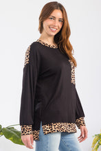 Load image into Gallery viewer, Celeste Full Size Leopard Round Neck Dropped Shoulder T-Shirt
