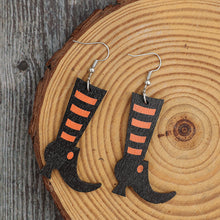 Load image into Gallery viewer, Alloy Wooden Boots Earrings
