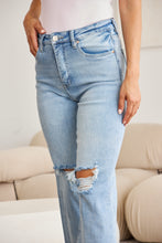 Load image into Gallery viewer, RFM Full Size Tummy Control High Waist Raw Hem Distressed Jeans
