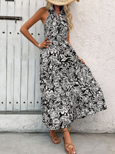 Load image into Gallery viewer, Backless Smocked Printed Sleeveless Midi Dress
