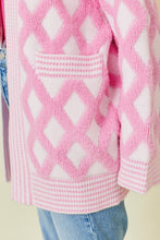 Load image into Gallery viewer, Geometric Open Front Long Sleeve Cardigan
